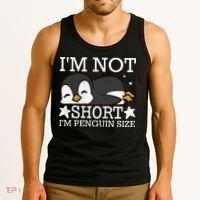 I'm Not Short I'm Penguine Size Funny Meme Tank Top thumb 3