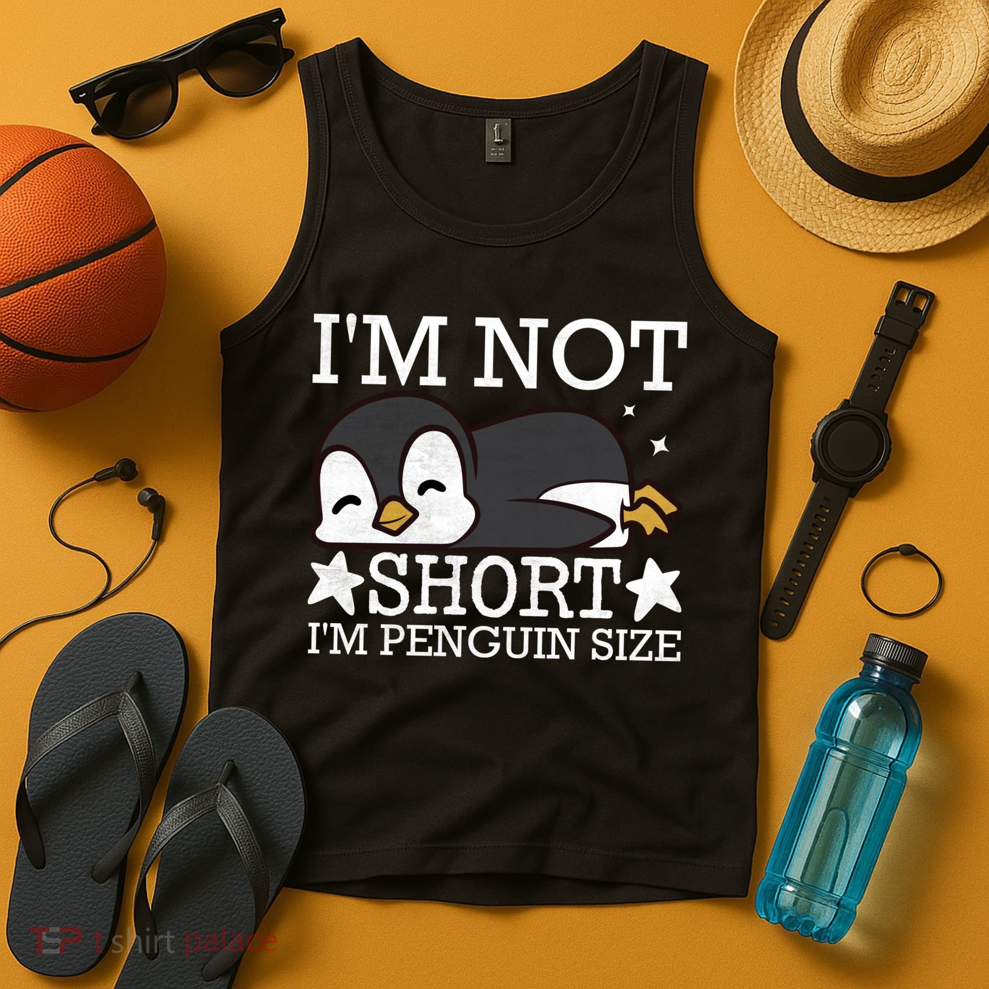 I'm Not Short I'm Penguine Size Funny Meme Tank Top