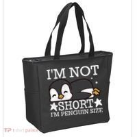I'm Not Short I'm Penguine Size Funny Meme Tote Bag thumb 2