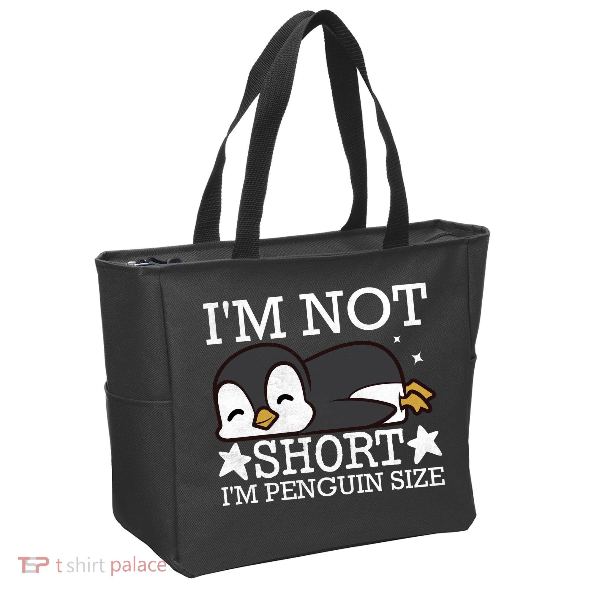 I'm Not Short I'm Penguine Size Funny Meme Tote Bag