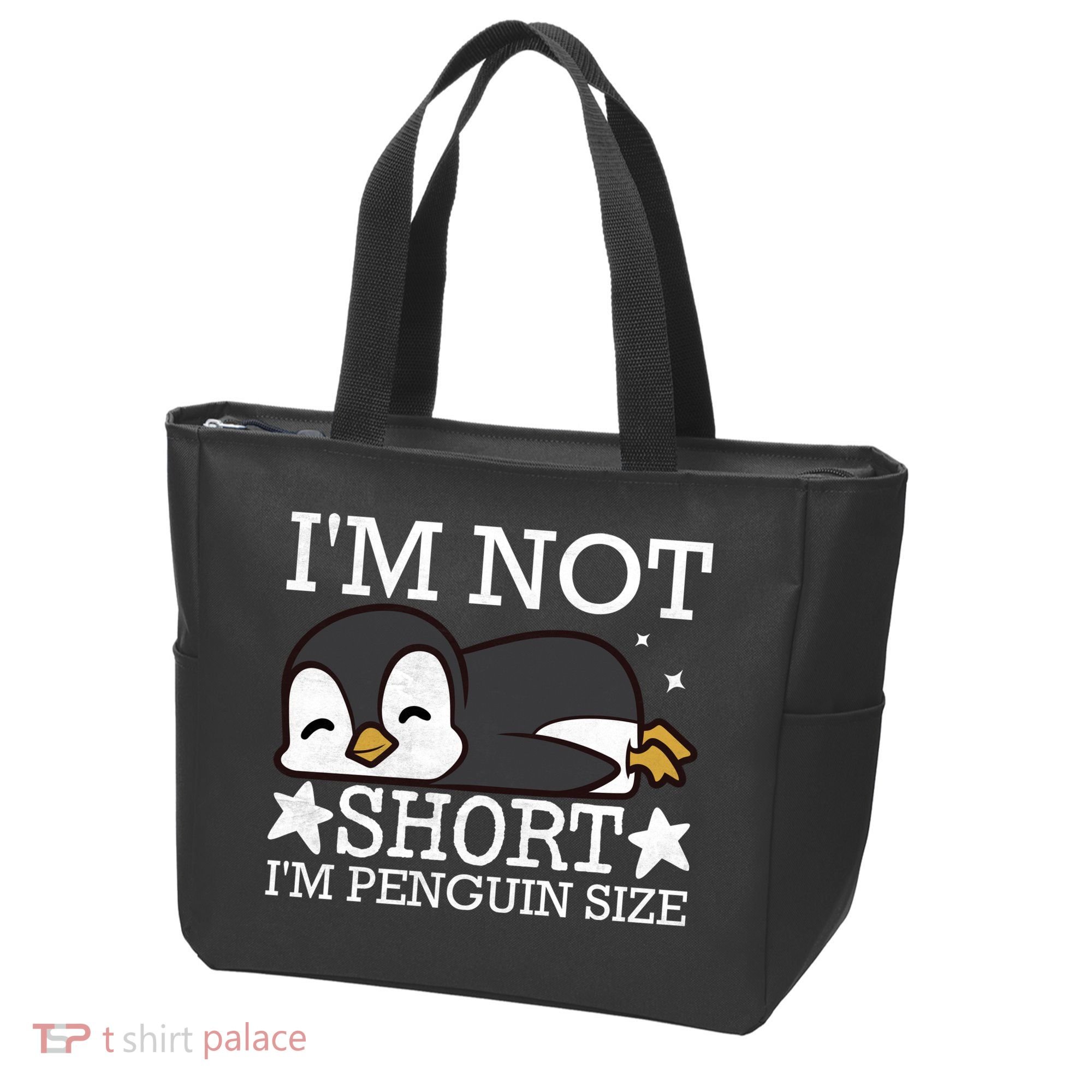 I'm Not Short I'm Penguine Size Funny Meme Tote Bag