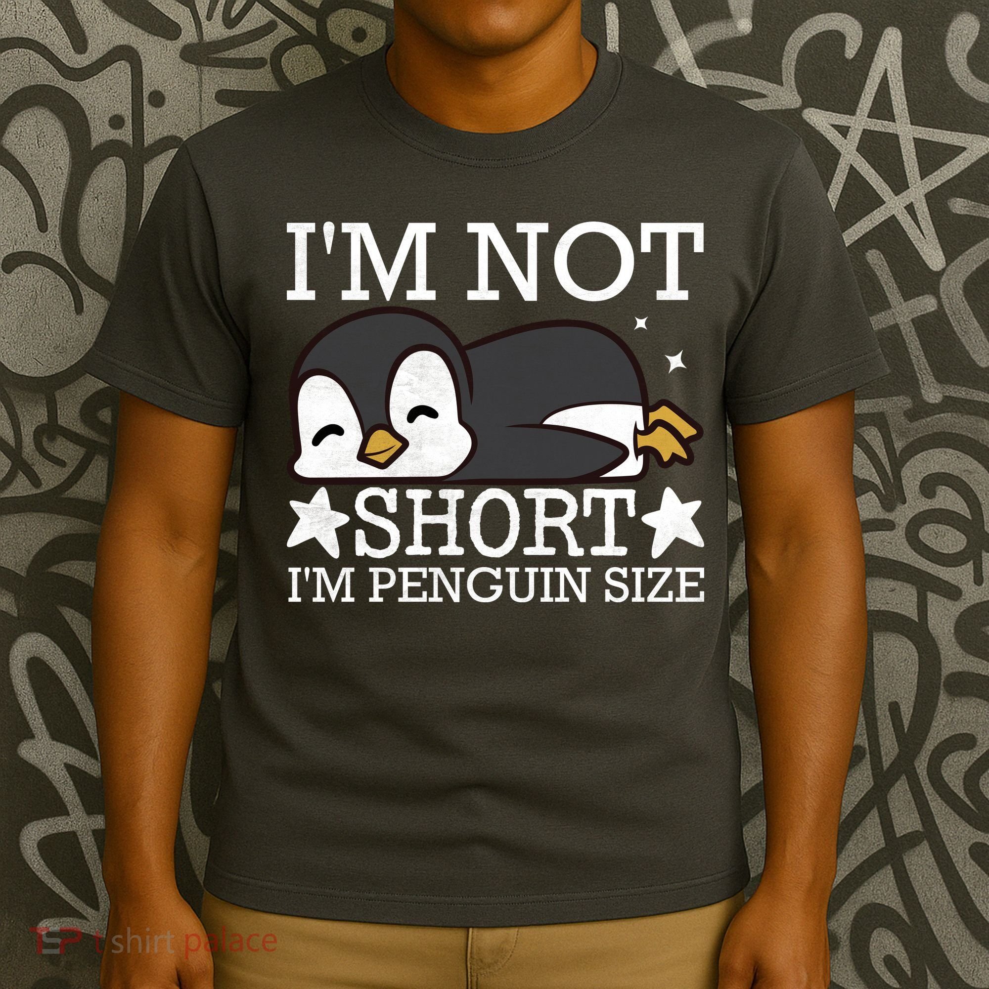 I'm Not Short I'm Penguine Size Funny Meme T-Shirt