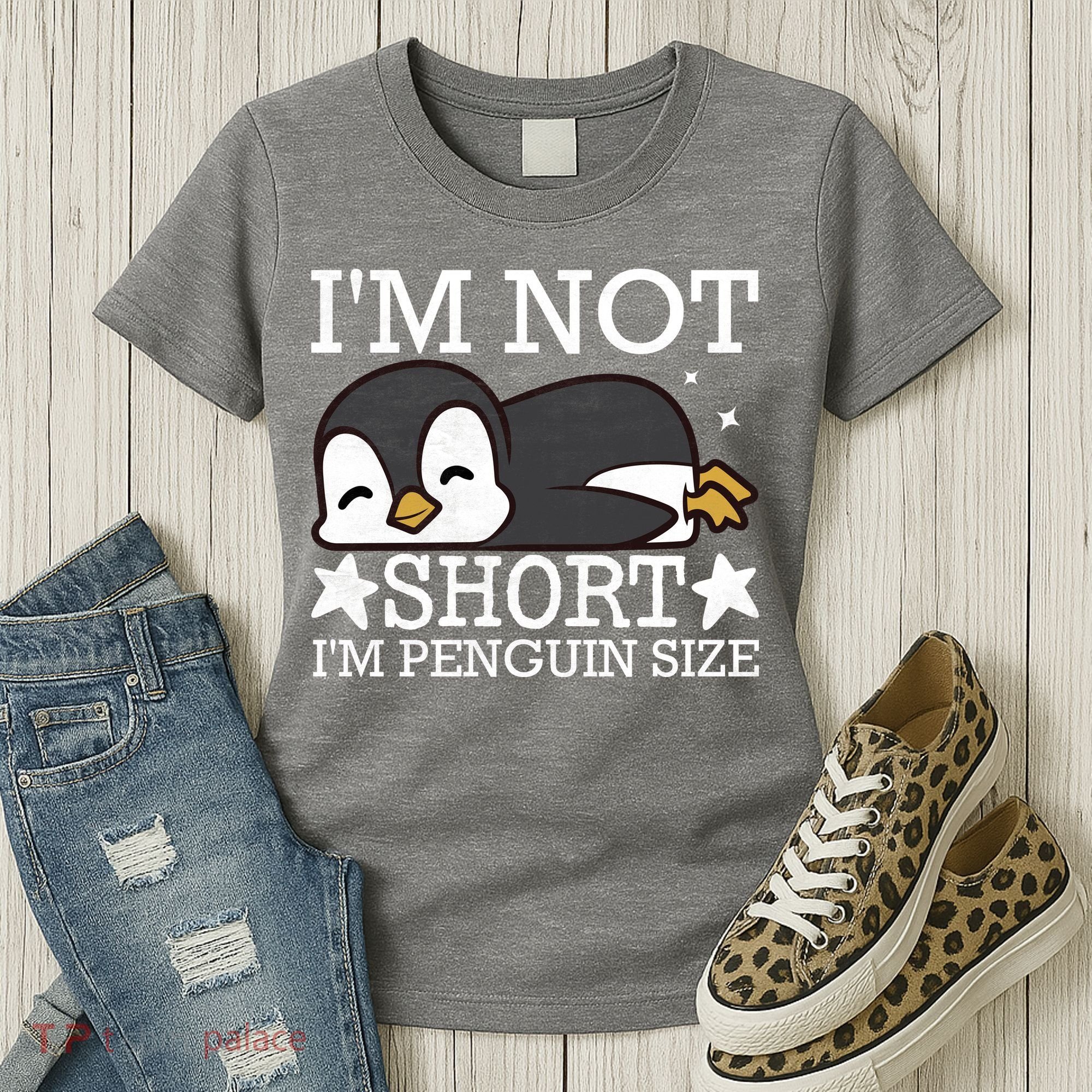 I'm Not Short I'm Penguine Size Funny Meme Women's T-Shirt