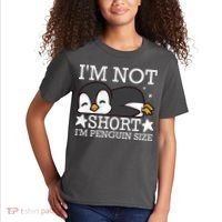I'm Not Short I'm Penguine Size Funny Meme Kids T-Shirt thumb 2