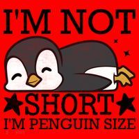 I'm Not Short I'm Penguine Size Funny Meme Santa Hat thumb 1