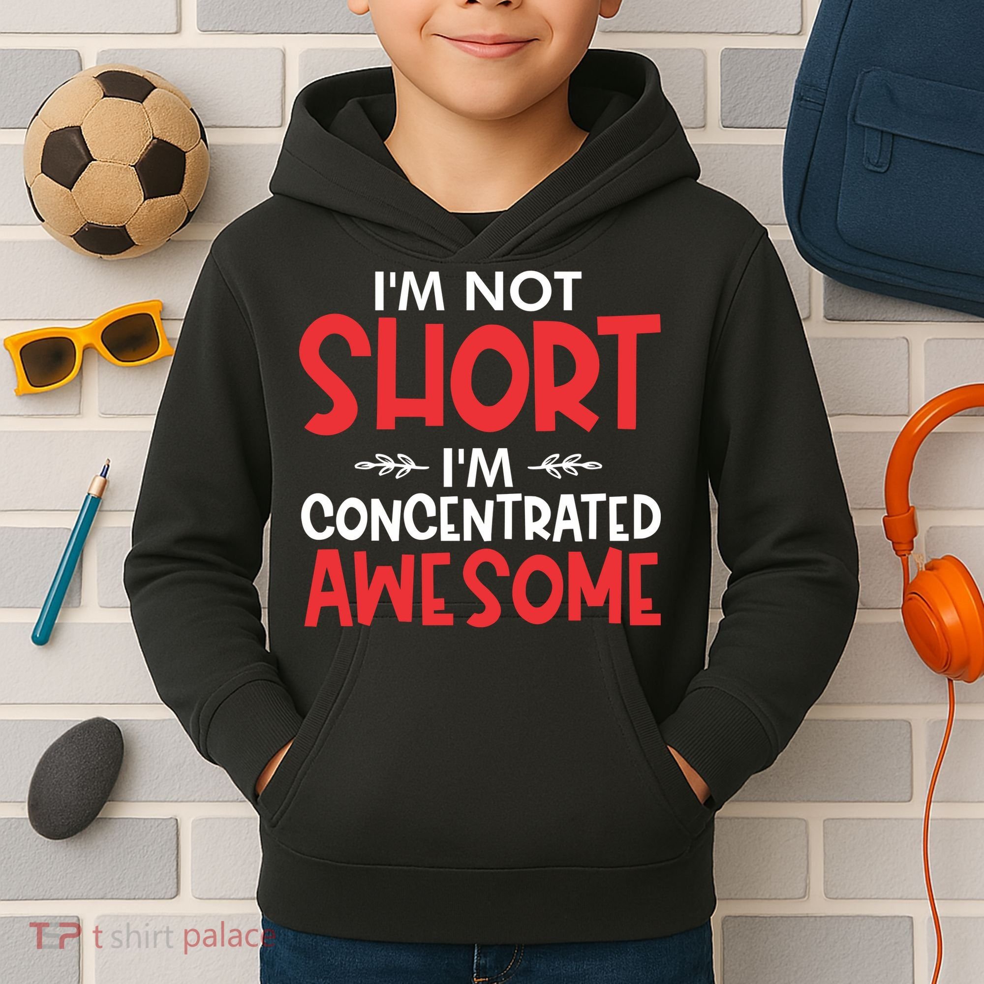 I'm Not Short I'm Concentrated Awesome Kids Hoodie
