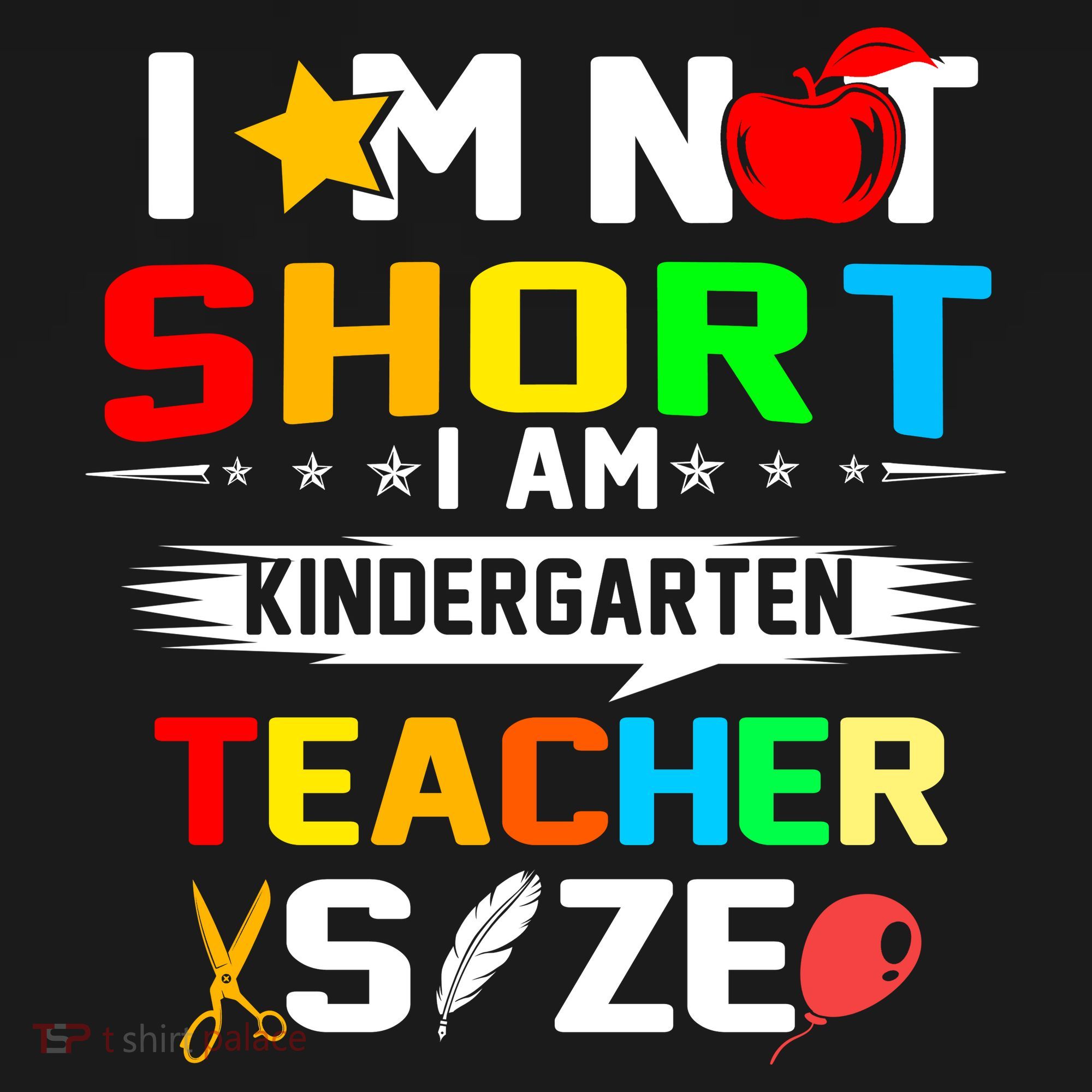 Im Not Short I Am Kindergarten Teacher Doggie Tank