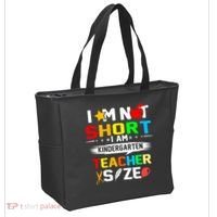 Im Not Short I Am Kindergarten Teacher Tote Bag thumb 2