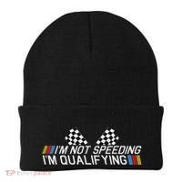 Im Not Speeding Im Qualifying Funny Good Racer Beanie thumb 0