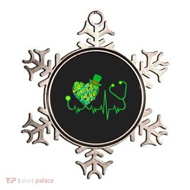 Irish Nurse Stethoscope Heartbeat Shamrock St Patricks Day Ornament