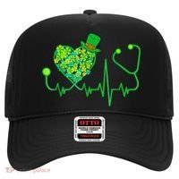 Irish Nurse Stethoscope Heartbeat Shamrock St Patricks Day Hat thumb 0