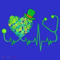 Irish Nurse Stethoscope Heartbeat Shamrock St Patricks Day Mousepad thumb 1
