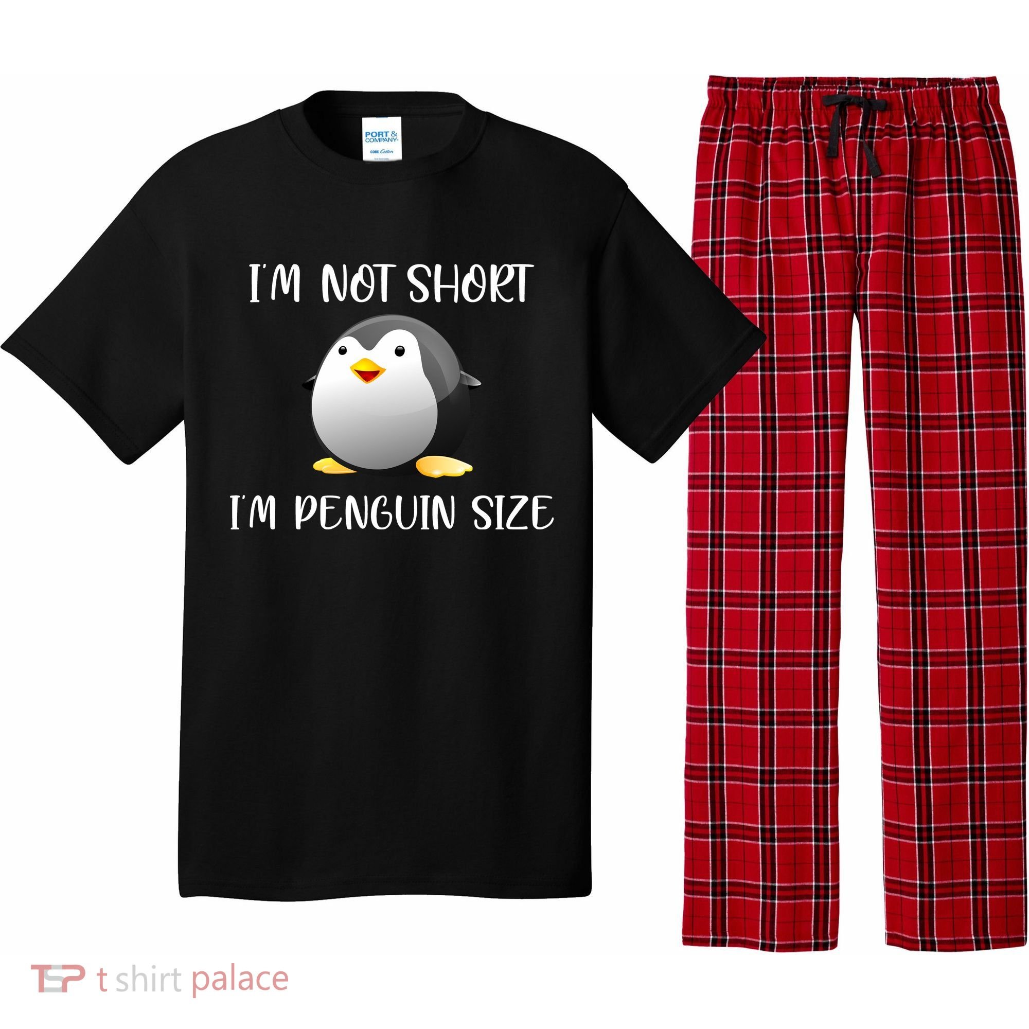 Im Not Short Im Penguin Size Pajama Set