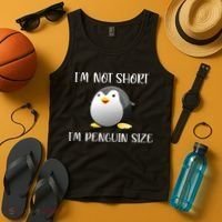 Im Not Short Im Penguin Size Tank Top thumb 4