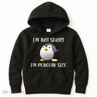 Im Not Short Im Penguin Size Kids Hoodie thumb 0