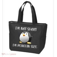 Im Not Short Im Penguin Size Tote Bag thumb 3
