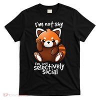 Im Not Shy Im Just Selectively Social Red Panda Antisocial T-Shirt thumb 0