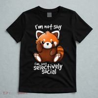 Im Not Shy Im Just Selectively Social Red Panda Antisocial T-Shirt thumb 5