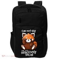 Im Not Shy Im Just Selectively Social Red Panda Antisocial Impact Tech Backpack thumb 0