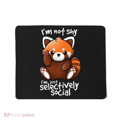 Im Not Shy Im Just Selectively Social Red Panda Antisocial Mousepad