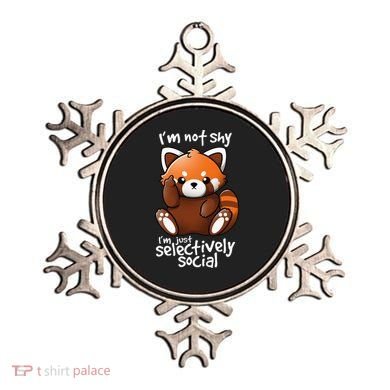 Im Not Shy Im Just Selectively Social Red Panda Antisocial Ornament