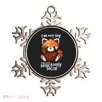 Im Not Shy Im Just Selectively Social Red Panda Antisocial Ornament thumb 0