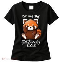 Im Not Shy Im Just Selectively Social Red Panda Antisocial Women's T-Shirt thumb 0