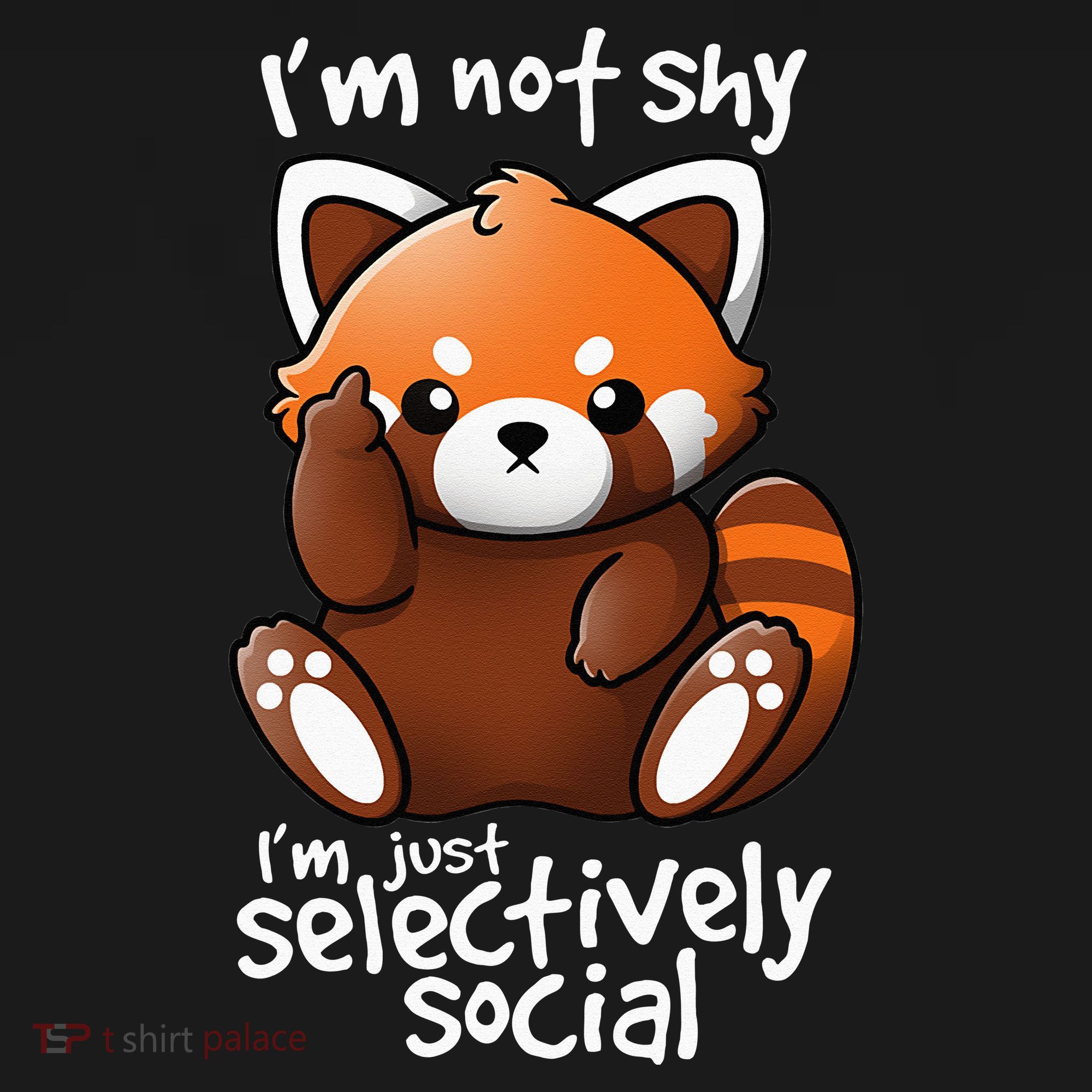 Im Not Shy Im Just Selectively Social Red Panda Antisocial Kids Sweatshirt