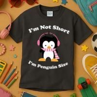 I'm Not Short I'm Penguin Size Kids T-Shirt thumb 3