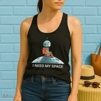 I Need Space Graphic Saying Women's Tank Top thumb 2