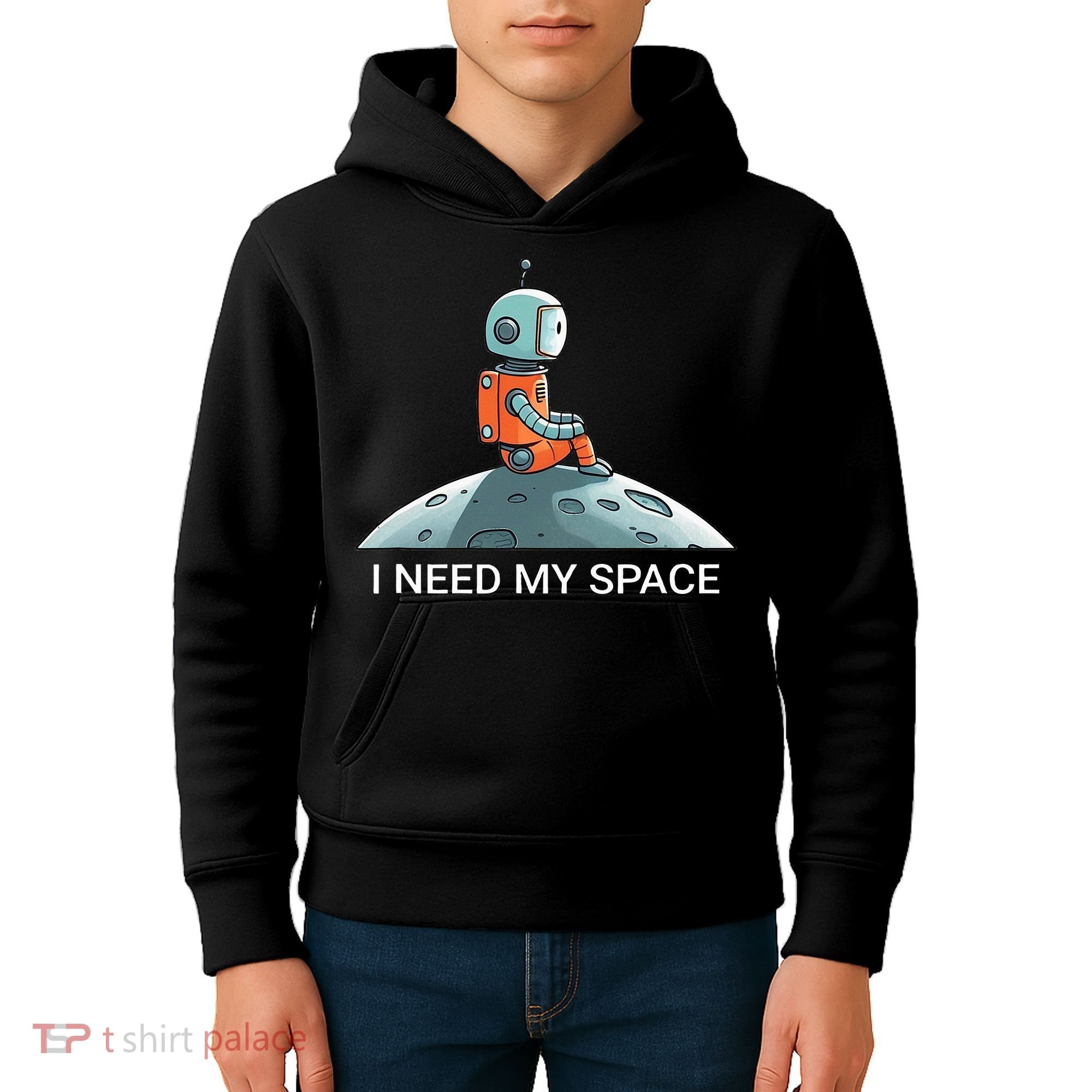 I Need Space Graphic Saying Kids Hoodie