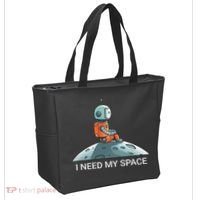 I Need Space Graphic Saying Tote Bag thumb 2