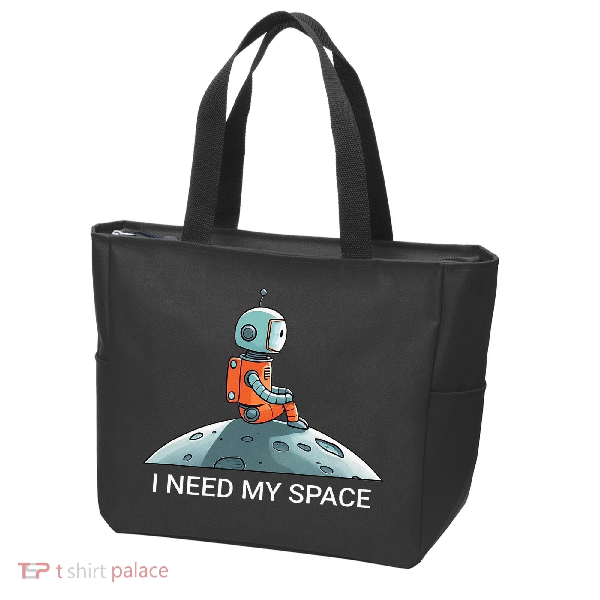 I Need Space Graphic Saying Tote Bag