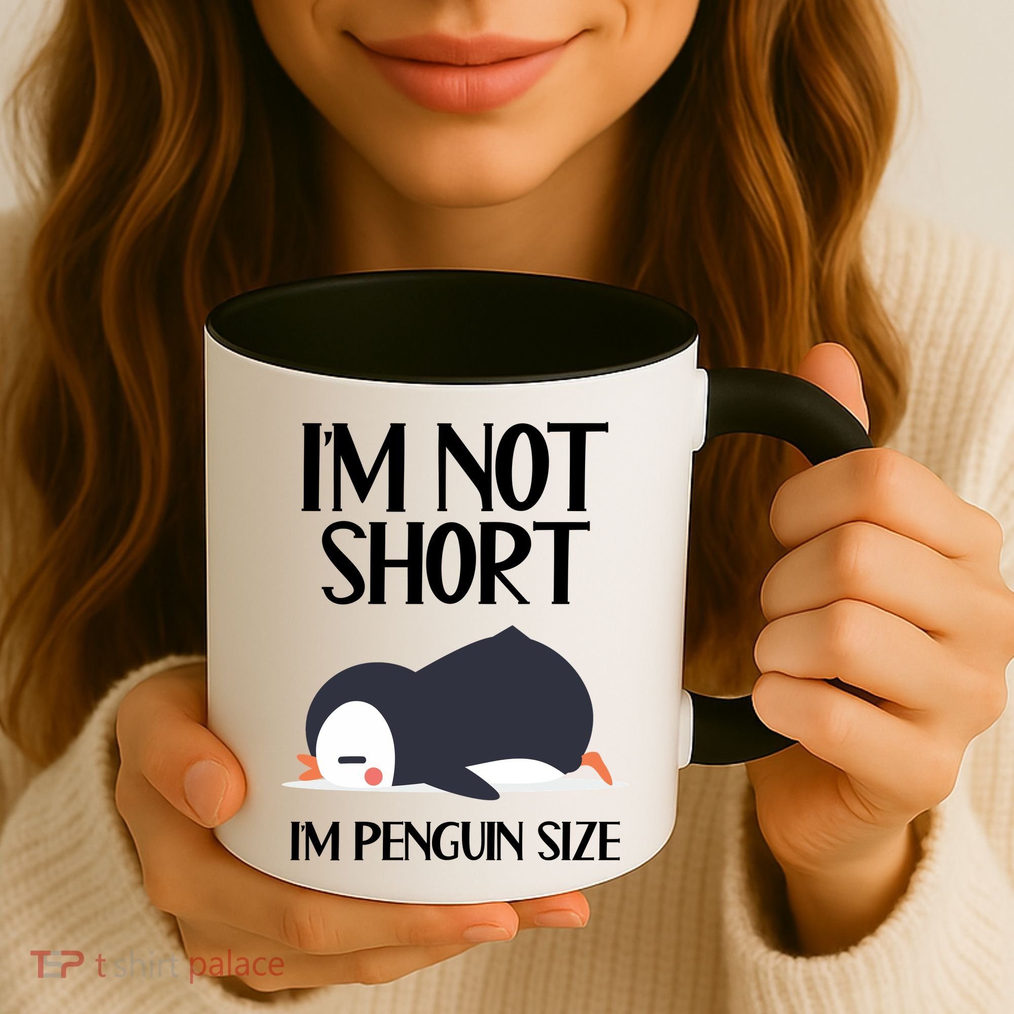 Im Not Short Im Penguin Size Funny Coffee Mug