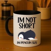 Im Not Short Im Penguin Size Funny Coffee Mug thumb 4