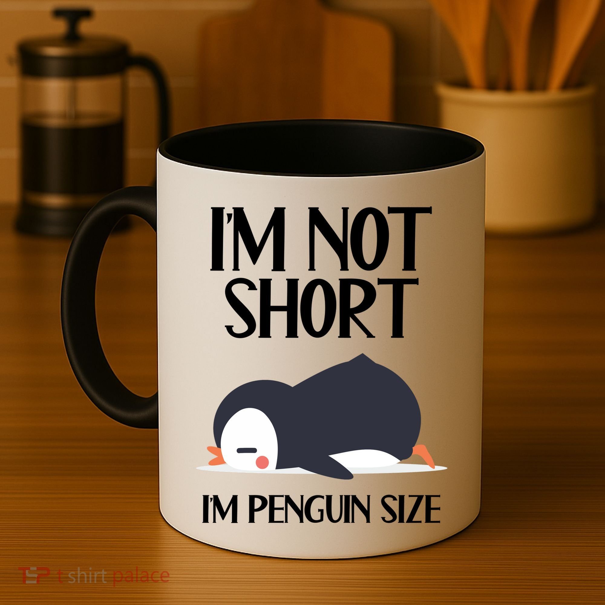 Im Not Short Im Penguin Size Funny Coffee Mug