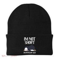 Im Not Short Im Penguin Size Funny Beanie thumb 0