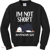 Im Not Short Im Penguin Size Funny Kids Sweatshirt thumb 0