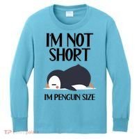 Im Not Short Im Penguin Size Funny Kids Long Sleeve Shirt thumb 0