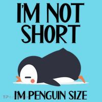 Im Not Short Im Penguin Size Funny Kids Long Sleeve Shirt thumb 2
