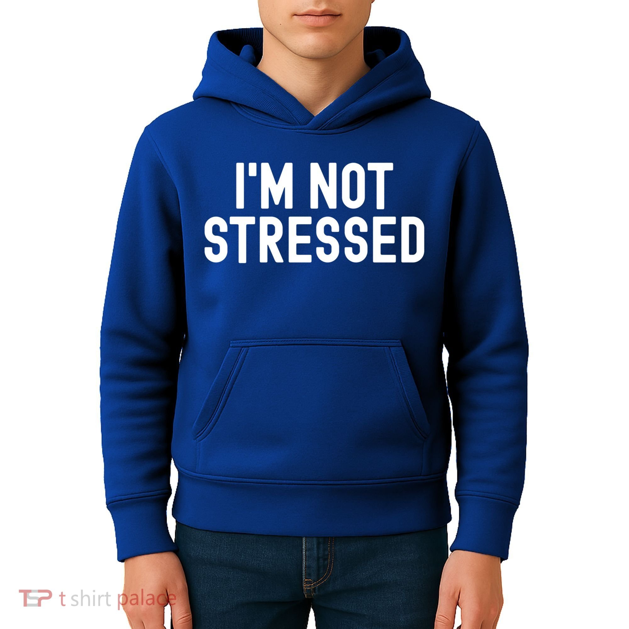 Im Not Stressed White Lie Party Funny Sarcastic Ironic Joke Great Gift Kids Hoodie