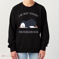 IM Not Short IM Penguin Size Cute Penguin Lover Great Gift Women's Sweatshirt thumb 0