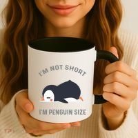 IM Not Short IM Penguin Size Cute Penguin Lover Great Gift Coffee Mug thumb 3