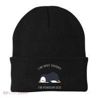 IM Not Short IM Penguin Size Cute Penguin Lover Great Gift Beanie thumb 0