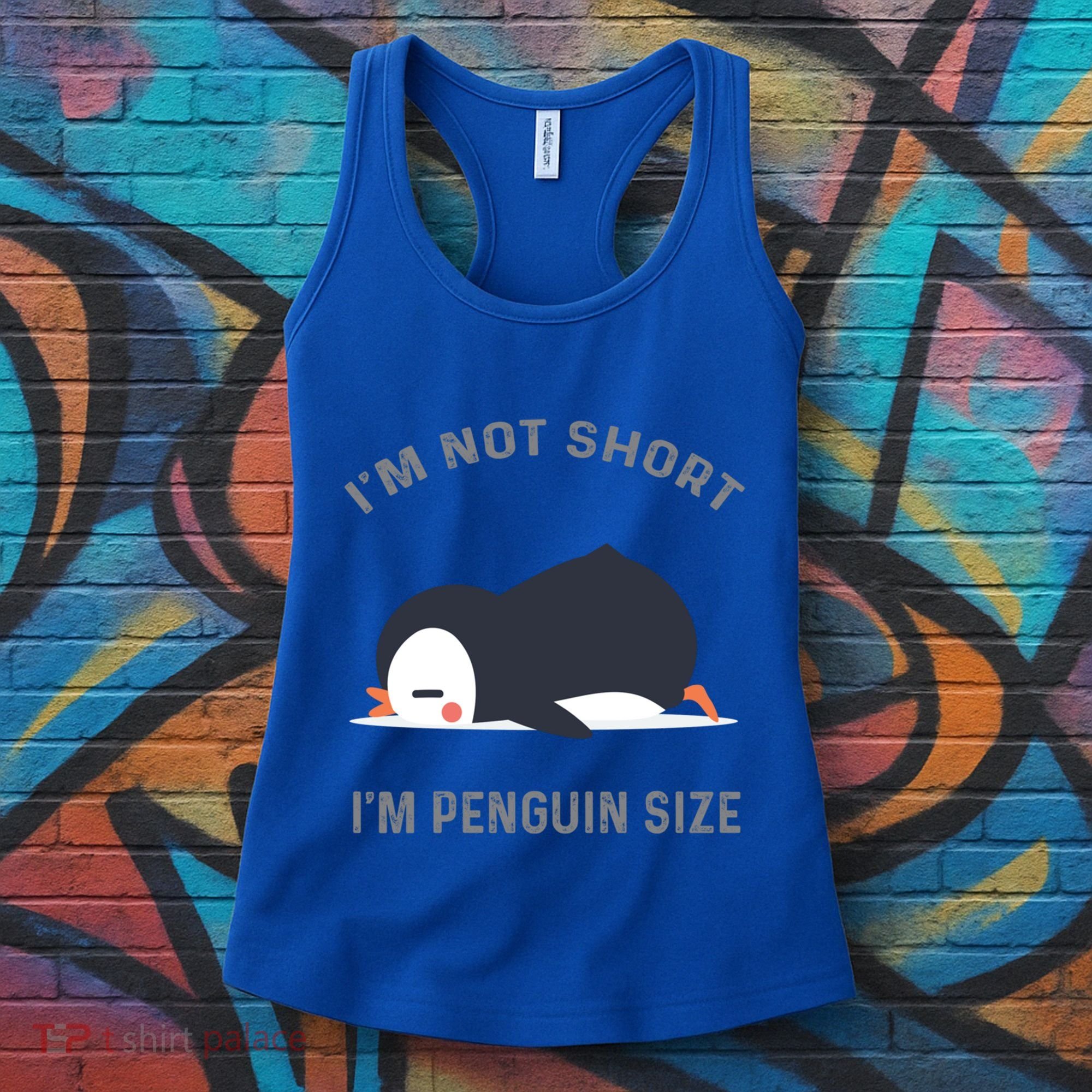 IM Not Short IM Penguin Size Cute Penguin Lover Great Gift Women's Tank Top