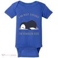 IM Not Short IM Penguin Size Cute Penguin Lover Great Gift Baby Bodysuit thumb 0