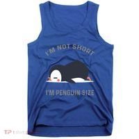 IM Not Short IM Penguin Size Cute Penguin Lover Great Gift Tank Top thumb 0