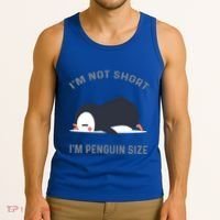IM Not Short IM Penguin Size Cute Penguin Lover Great Gift Tank Top thumb 3