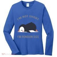 IM Not Short IM Penguin Size Cute Penguin Lover Great Gift Women's Long Sleeve Shirt thumb 0