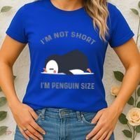 IM Not Short IM Penguin Size Cute Penguin Lover Great Gift Women's T-Shirt thumb 2